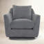 Fauteuil d'appoint moderne pivotant à 360° entièrement assemblé, recouvert de chenille-723687513