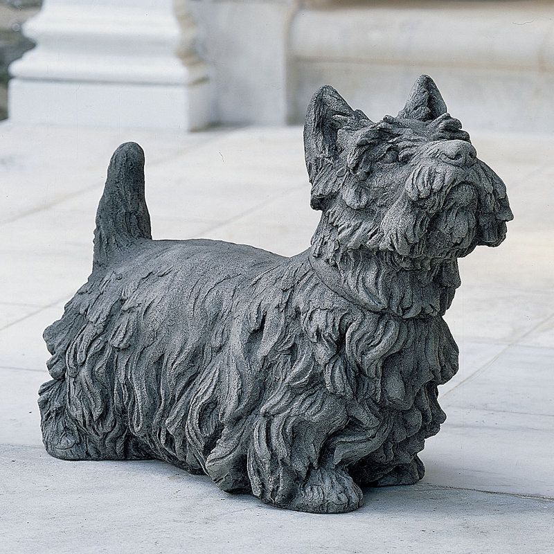 Statue pour chien angus scotty, Pierre alpine