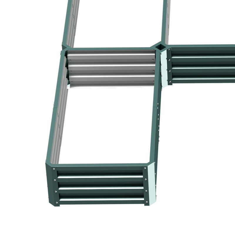 Kidwell Metal Raised Garden Bed, Green
