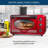 Nostalgia Large-Capacity 0.7-Cu. Ft. Capacity Multi-Functioning Retro Air Fryer Toaster Oven, Fits 12 Slices of Bread and Two 12-Inch Pizzas, Built In Timer, Includes Baking Pan, Wire Racks and Crumb Tray-45577068