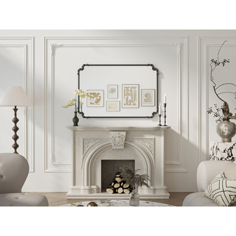 Miroir d'appoint Genan, 48 po x 32 po, Noir antique
