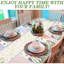 Chemin de table et napperons - Décoration de table lavande, tulipe, lin, printemps et Pâques