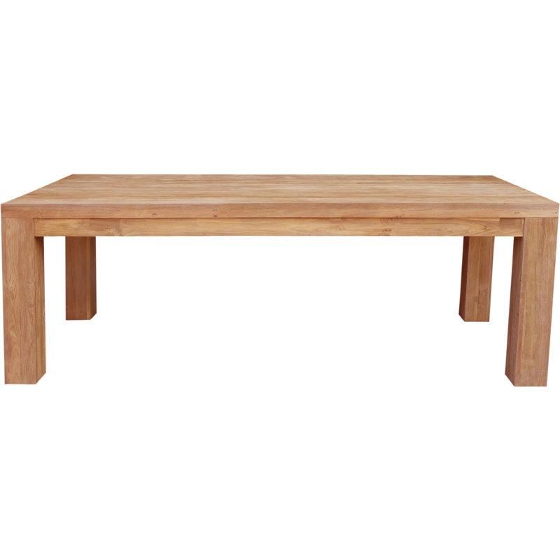 Trahan Teak Solid Wood Dining Table, 31" H x 87" L x 39.5" W
