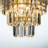 3-Light 13" Glam Tiered Flush Mount With Crystal Accents for Bedroom-2017587554