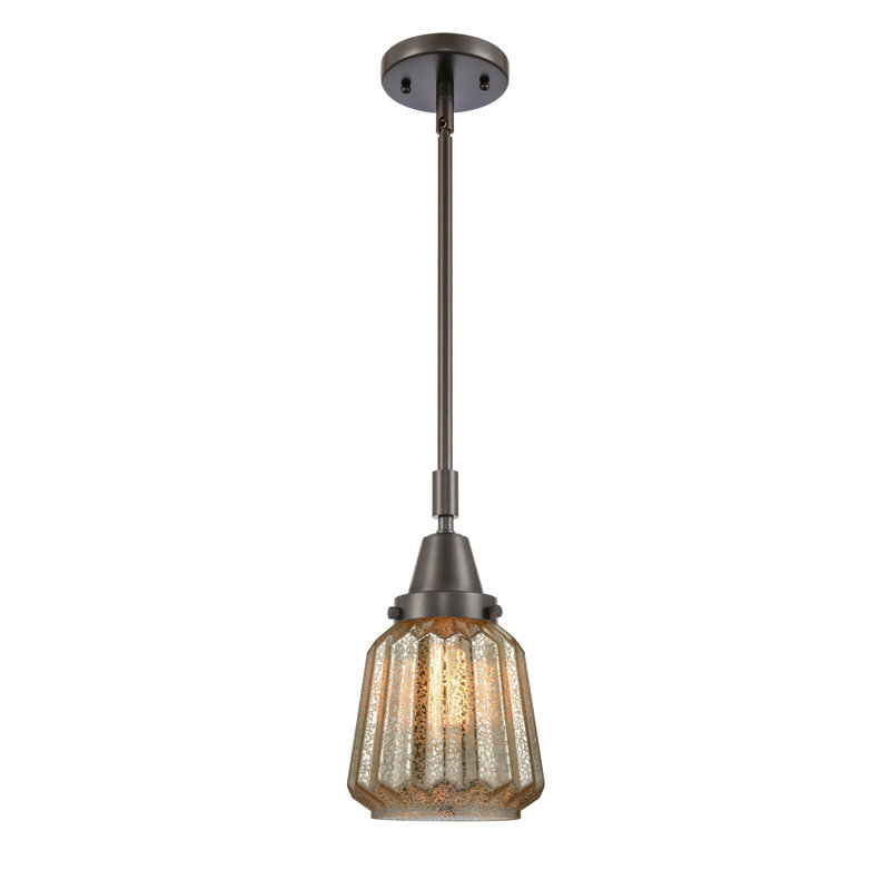 Caggiano 1 - Light Single Pendant, No Bulb Included, Mercury, Oil Rubbed Bronze