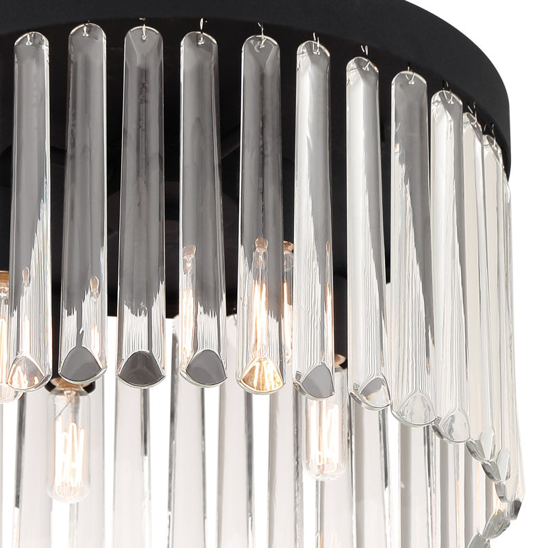 Plafonnier moderne doré 4 lumières Rowe, Noir