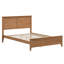 Lit plateforme double moderne en bois massif avec lattes en bois robustes, aucun sommier nécessaire - Seadrift-379724074-379724054
