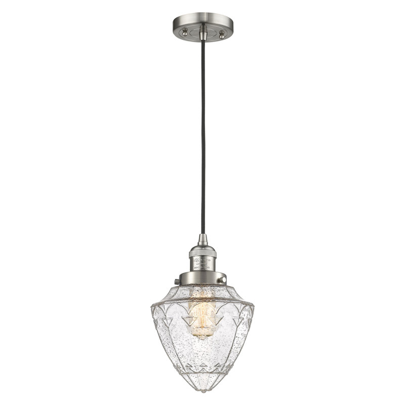 Franklin Restoration - Kymeshia - Mini-luminaire suspendu à cordon de 7 po - Ampoule non incluse - - Abat-jour, Grainé