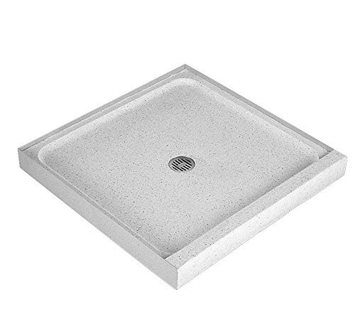 Terrazzo 34 W 34 D Square Base Shape Single Shower Base No Integrated Seat Included