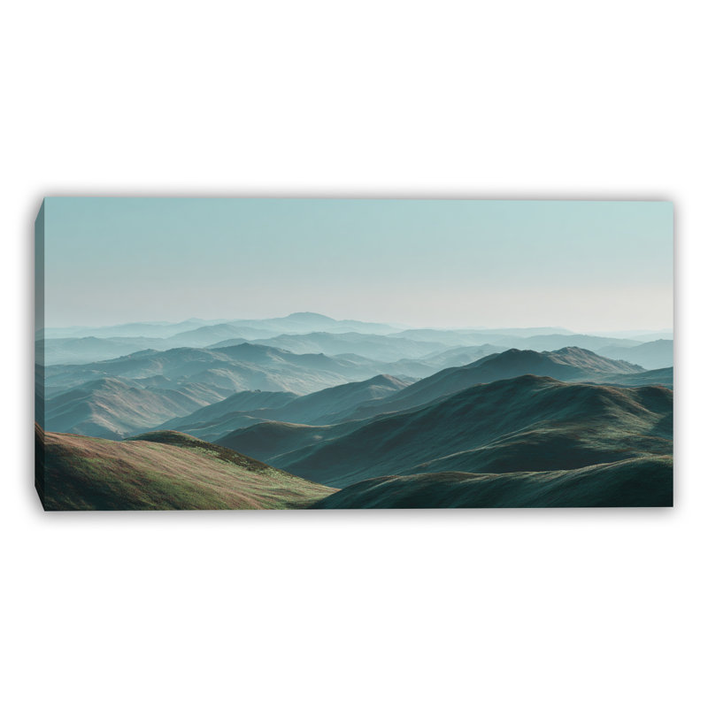 Art mural sur toile Layered Alpine Distance, H 20 po x l 40 po x P 1,5 po