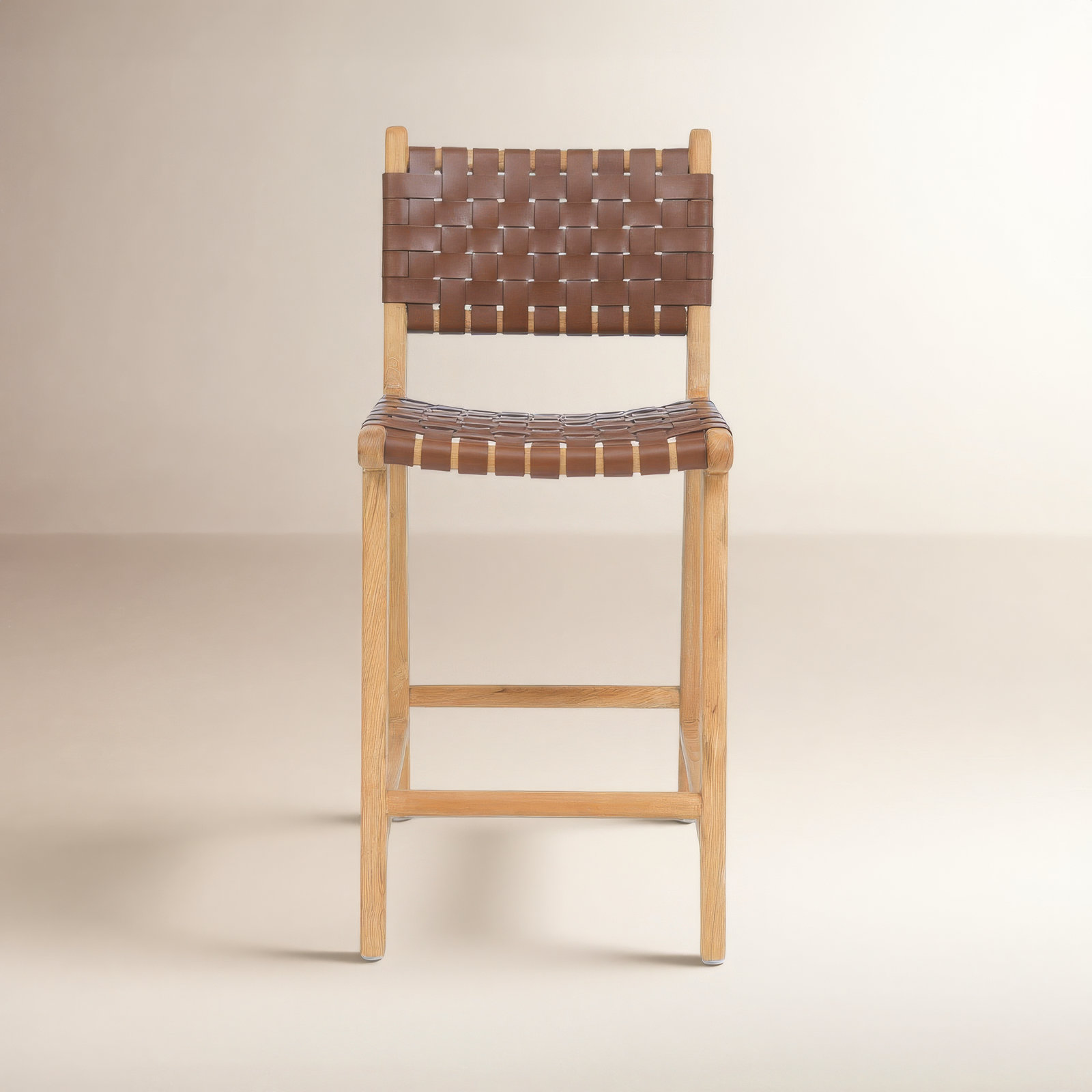 25" Bar Stool, Brown/Natural