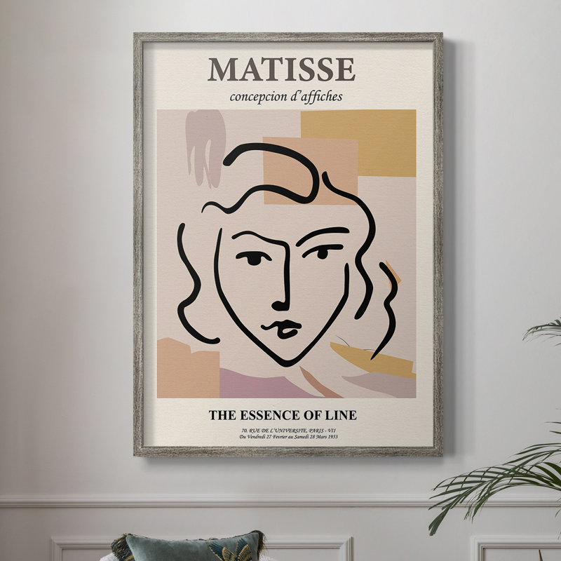 Matisse LXII, reproduction d'art encadrée - bois massif, H 30 po x l 24 po