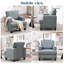 Fauteuil rembourré avec rangement intérieur pour accoudoirs-448415070