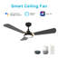 Ventilateur de plafond intelligent Brisa avec télécommande, ensemble d'éclairage inclus, fonctionne avec l'assistant Google, Amazon Alexa et les raccourcis Siri.-459234303-459234294-459234295