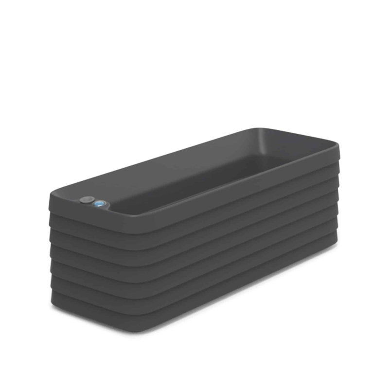 Boîte à fleurs Slat TruDrop, Noir, noir, noir, noir, H 12 po x l 35 po x P 13 po