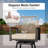 23.5" W Metal Patio Bar Stool with Cushion