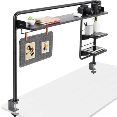 VIVO Clamp-on Desktop Shelving System with Magnetic Memo Board