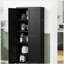 Rangement réglable de 61 po pour garde-manger en métal 61 po avec 4 tablettes, organisateur de garde-manger autoportant robuste
