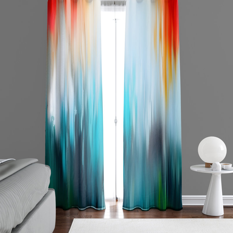 Paire de rideaux semi-transparents en polyester Firenze, L 20 po x L 52 po
