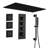 32"X16"Large Head 3-Function Ceiling/Wall Mount Thermostatic Shower System with Body Jets and Slide Bar-110585250