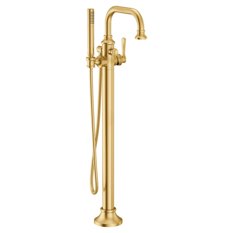 Colinet Single Handle Floor Mounted Clawfoot Tub Faucet with Handshower
