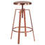 Tabouret de bar de style industriel avec siège pivotant et réglable en hauteur-1830128032