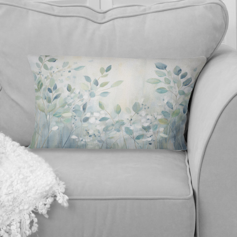 Coussin Blue Botanical Rhythms IV - Abstract Botanicals