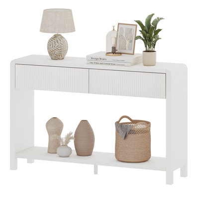 Guinna 47.2'' Console Table With 2 Drawers, Wood Sofa Table For Entryway Hallway Living Room