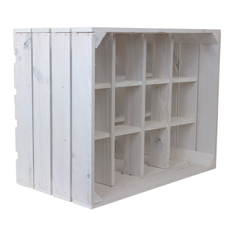 Santel Floor Wine Bottle Rack Flamed, White