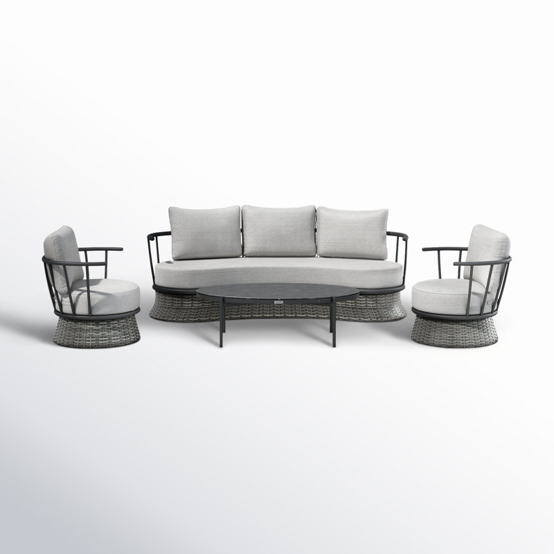 Arcus 5 - Person Patio Conversation Set with Cushions