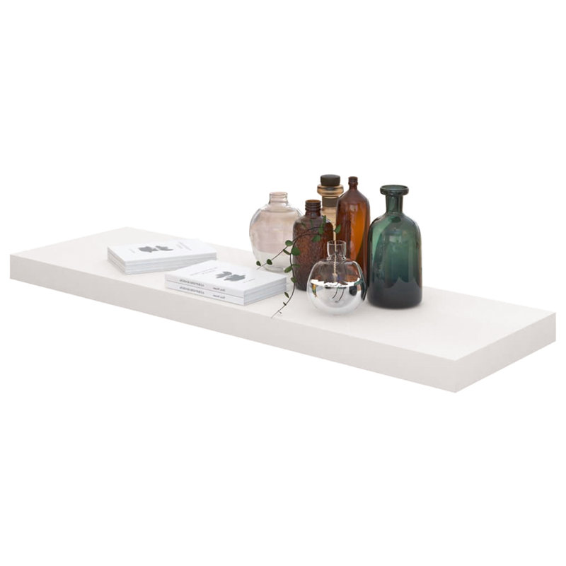 Bridgeville 2 Piece Floating Shelf, 3.8 cm H x 80 cm W x 23.5 cm D, White