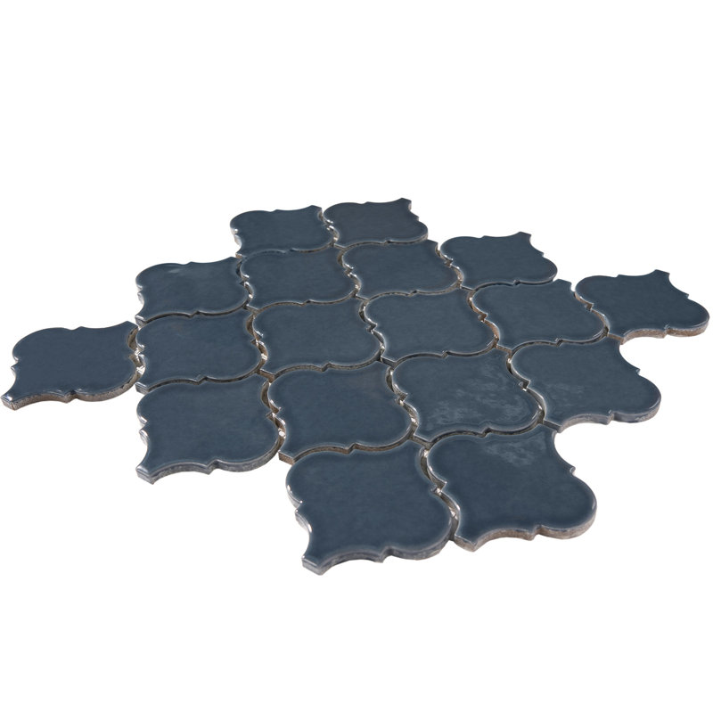 Carrelage mosaïque 3,3 po x 3,4 po, Bleu