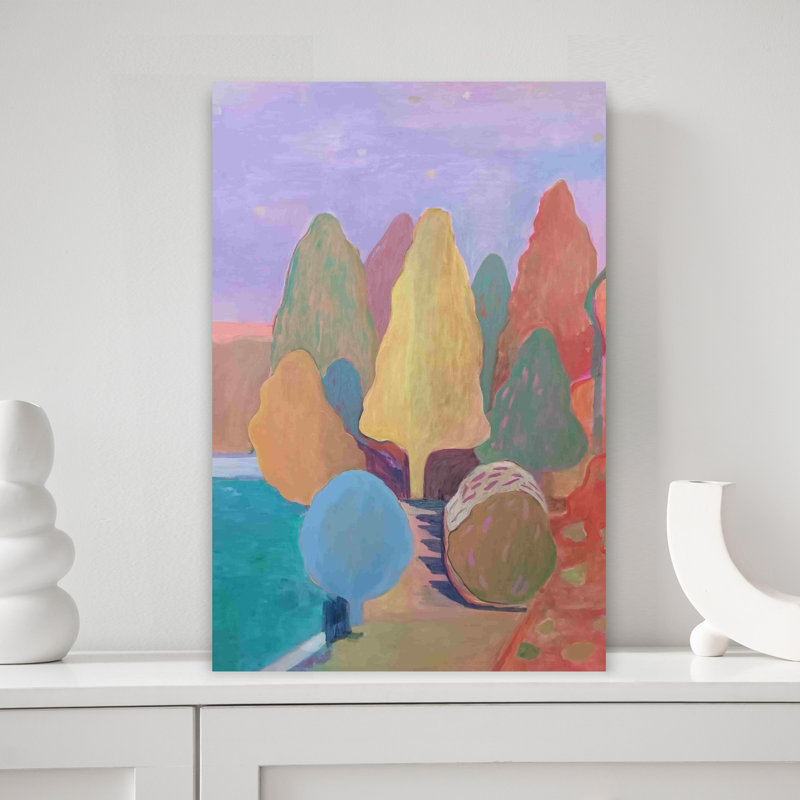 Art contemporain contemporain, paysage contemporain abstrait, H 12 po x l 8 po