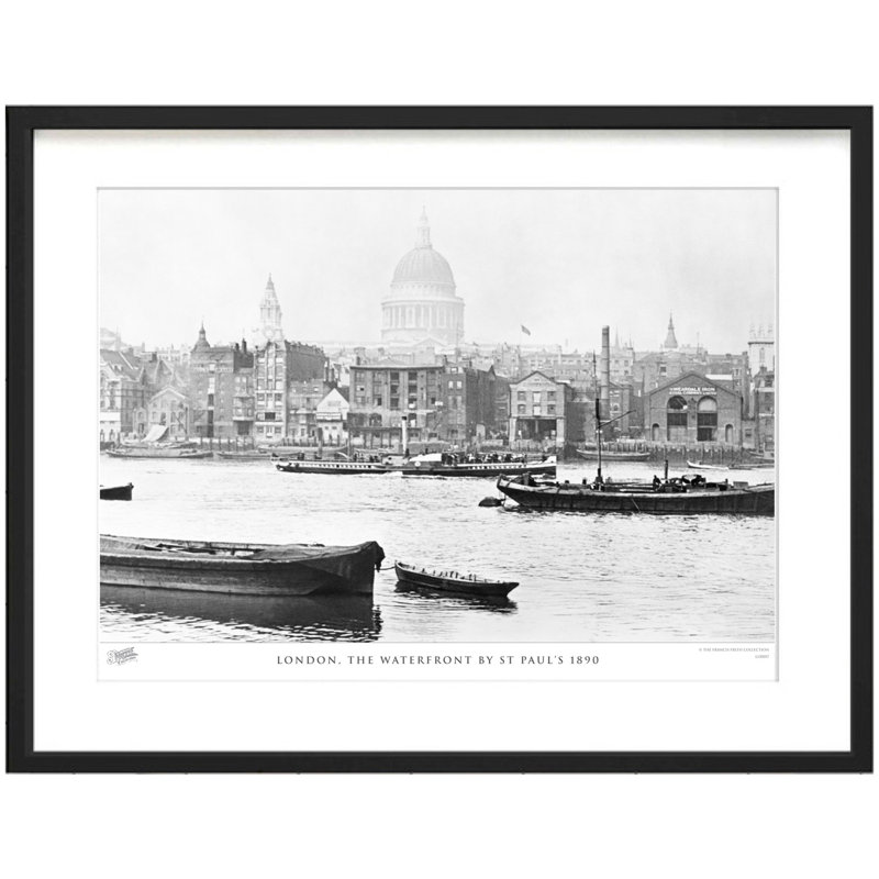 London, The Waterfront By St Paul's 1890 by Francis Frith - Single Picture Frame Print, 45cm H x 60cm W x 2.3cm D