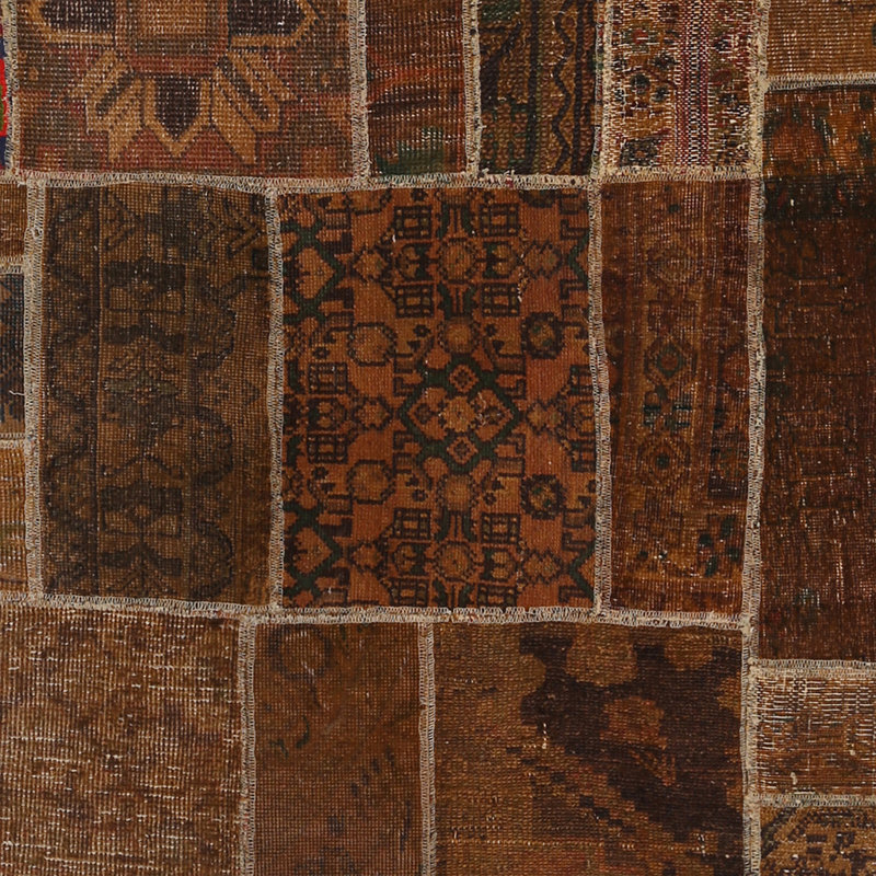 One-of-a-Kind 3'9 X 5'10 Wool Area Rug in Brown/Red/Ivory/Blue
