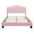 Upholstered Flower-Shape Bed, Elegant Flowers Headboard With LED Light Strip-559025921-559025920
