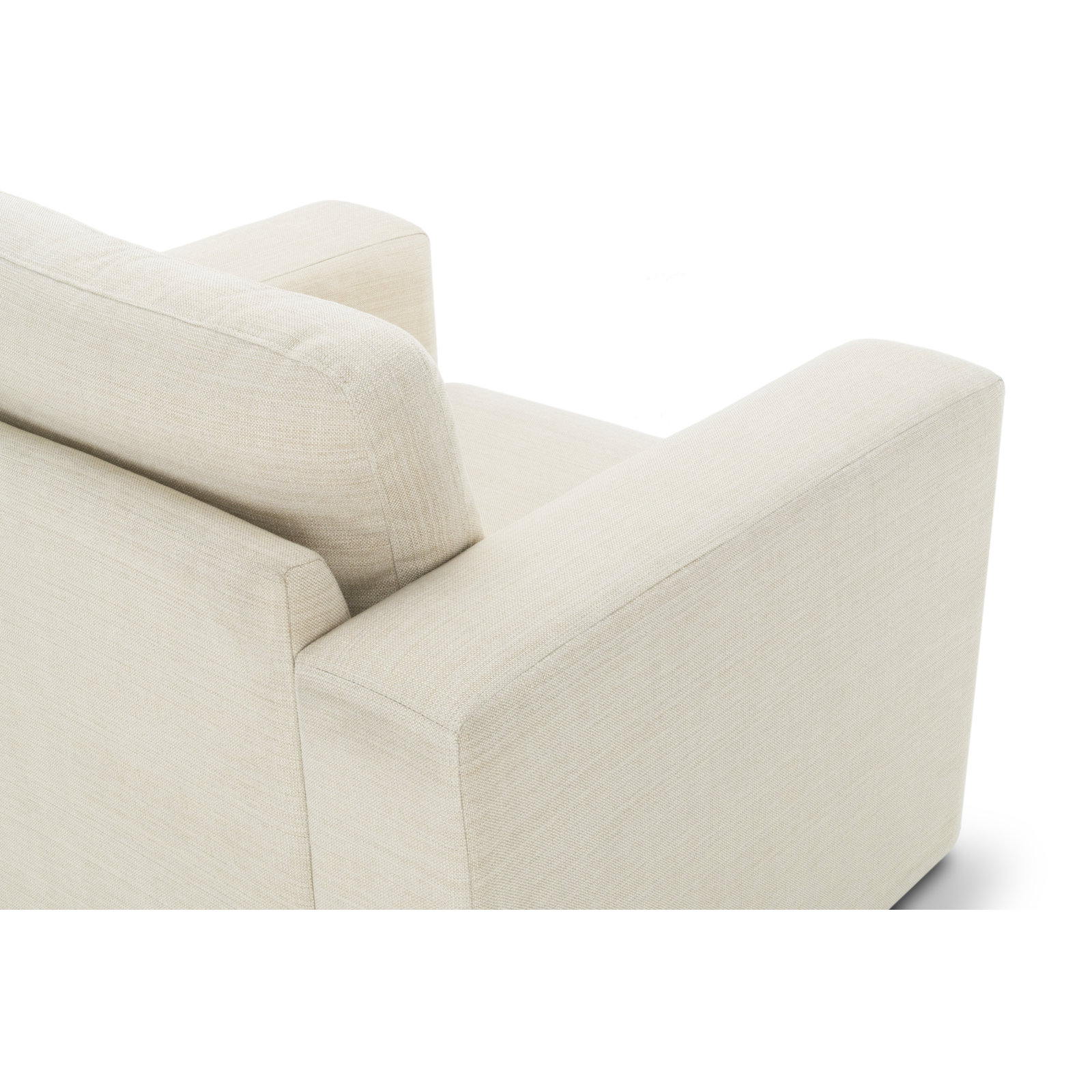 Benedict Upholstered Armchair, Cream Performance Basketweave
