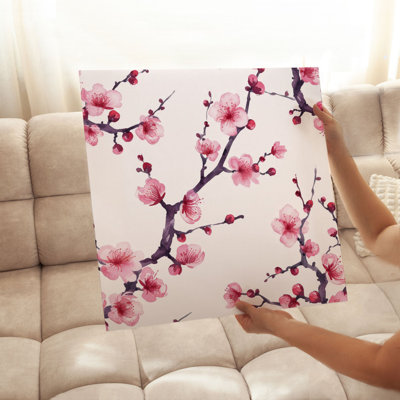 «Floral Plum Blossom», reproduction d'art asiatique sans cadre
