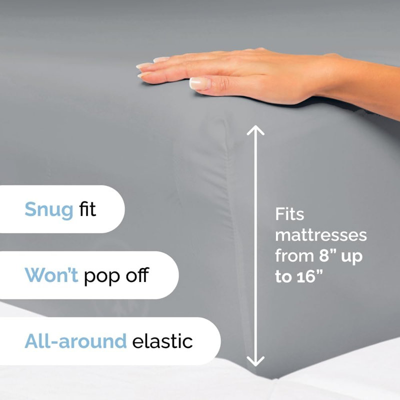 Premium Cooling, Soft & Wrinkle Free Sheet Set - Ultra Soft & Premium Hotel Luxury Bed Sheet Set, Steel Blue