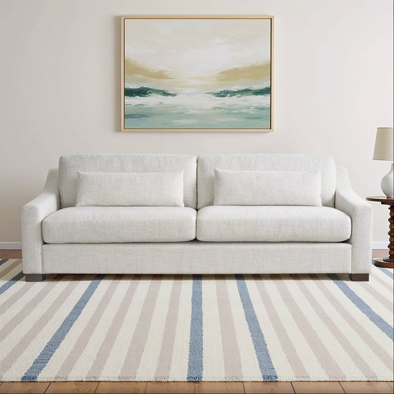 Toscani Brooklyn 96" Sofa in High Performance Monique Linen Fabric