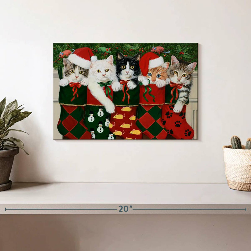 Chatons de Noël, H 8 po x l 12 po