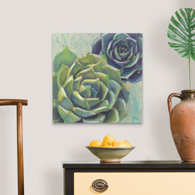 «Succulents I Crop», art mural sur toile