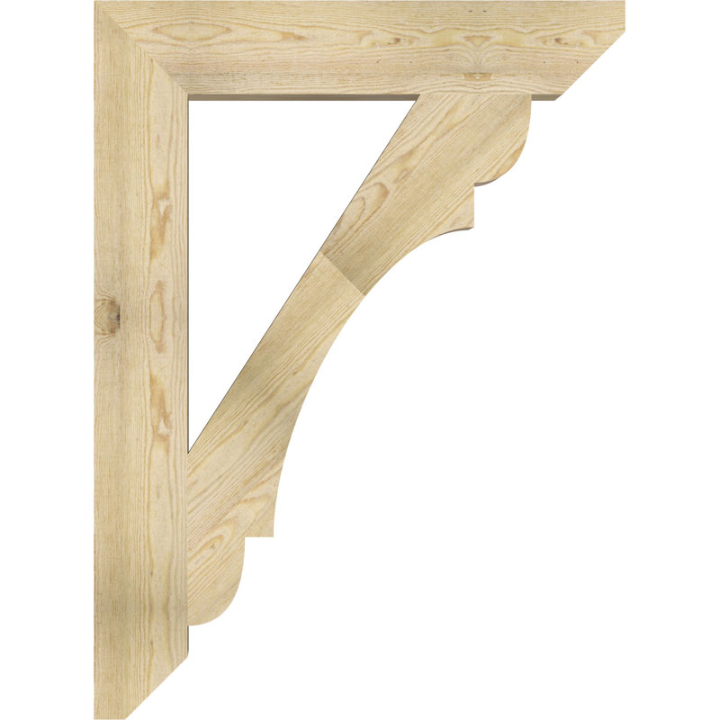 H 6 po x l 40 po x Support en bois / corbeau, Sapin de Douglas, H 46 po x l 6 po x P 34 po