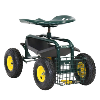 Chariot de jardin avec chariot à roulettes Scooter pour la plantation