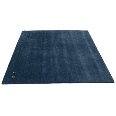 Tapis oriental en acier bleu Lori Gabbeh