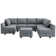 Modular U shaped Sectional Sofa with Storage Ottoman