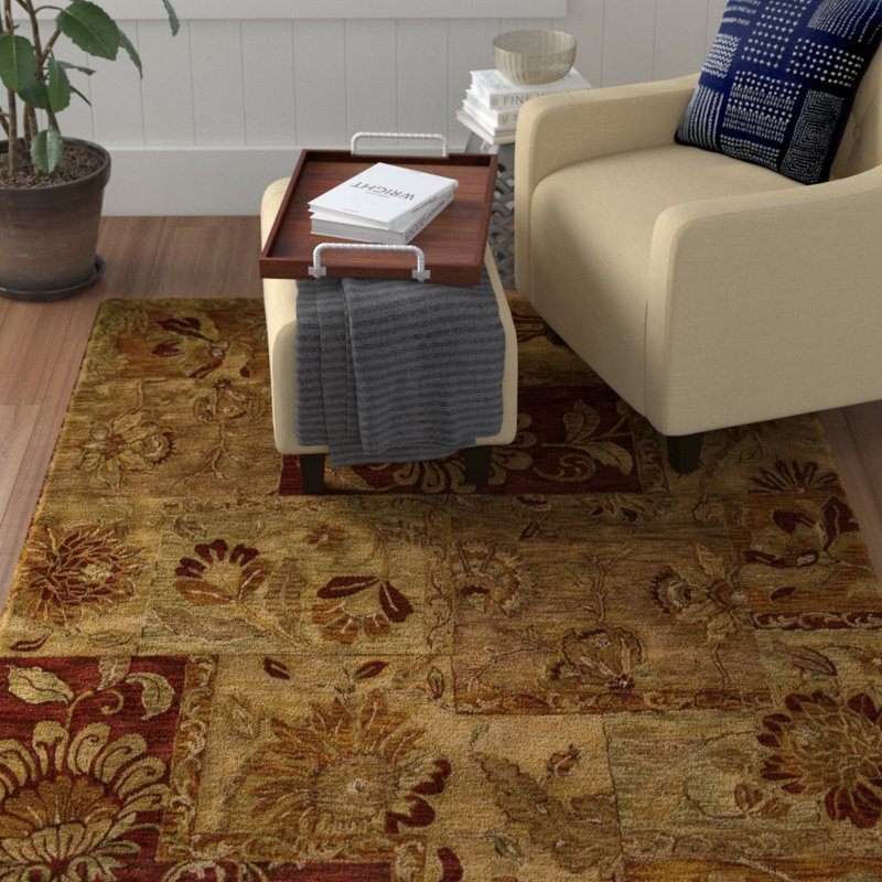 Philip Hand-Tufted Wool Mutli-Coloured Area Rug, Rectangle 9'6" x 13'6"
