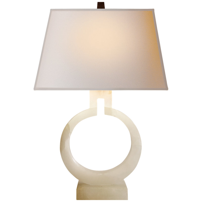 Table Lamp, 21" H x 13.5" W x 13.5" D, Alabaster