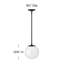 Luminaire suspendu en forme d'orbe Warby-60647209