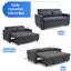 Myleen 2 Seater Linen Sofa Bed